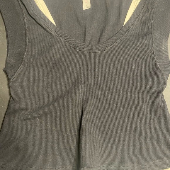 Daily Practice Black White Layered Tank Top Medium Athleisure - Picture 4 of 4